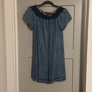 VELVET HEARTS DENIM DRESS WITH POCKETS